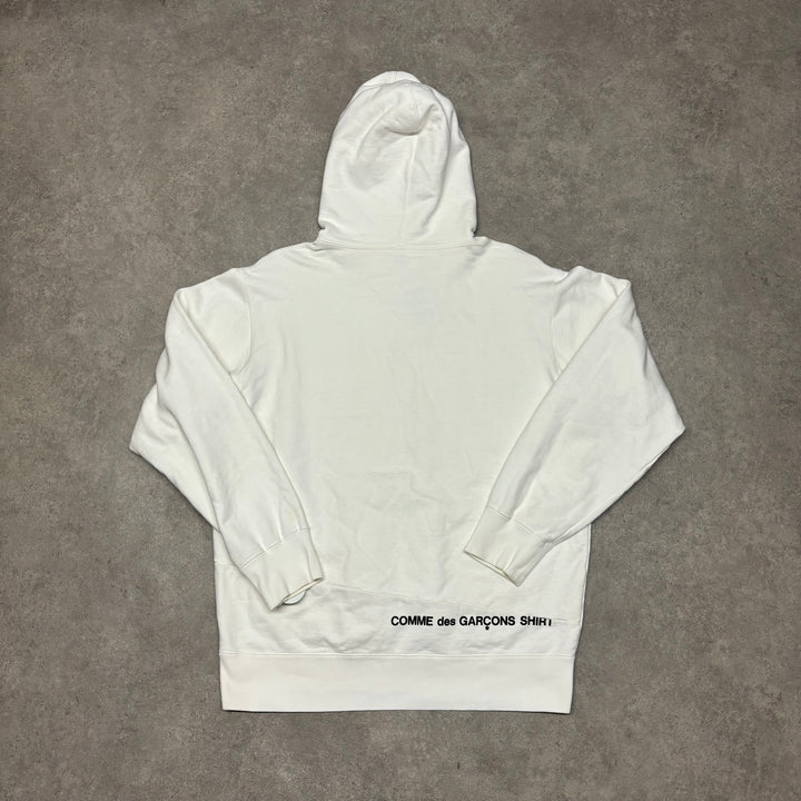 Supreme x Comme De Garçons White Box Logo Hoodie (L)