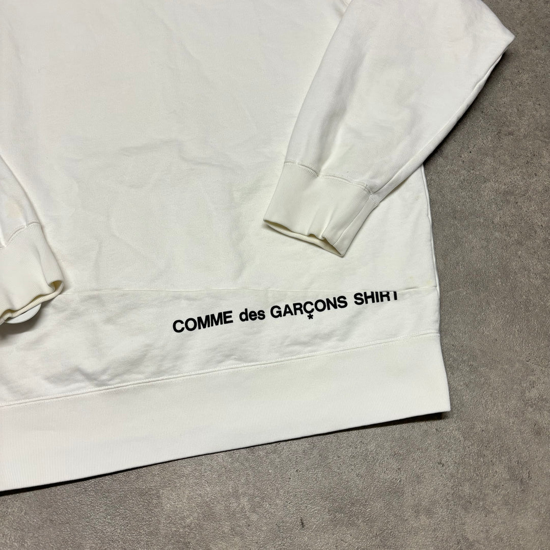 Supreme x Comme De Garçons White Box Logo Hoodie (L)