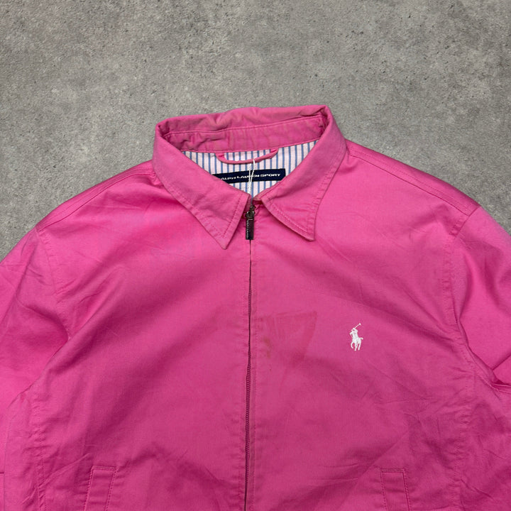 Polo Ralph Lauren Harrington Lined Jacket Women Size M Pink