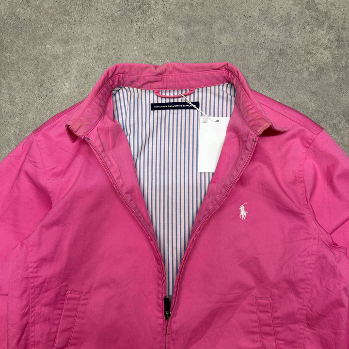 Polo Ralph Lauren Harrington Lined Jacket Women Size M Pink