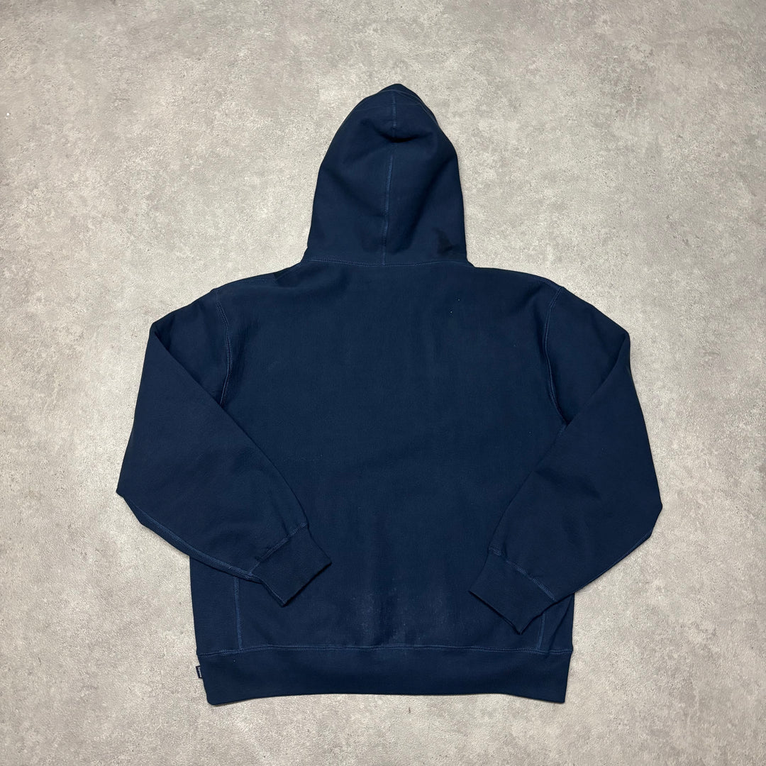 Supreme Navy Box Logo Pullover Hoodie (L)