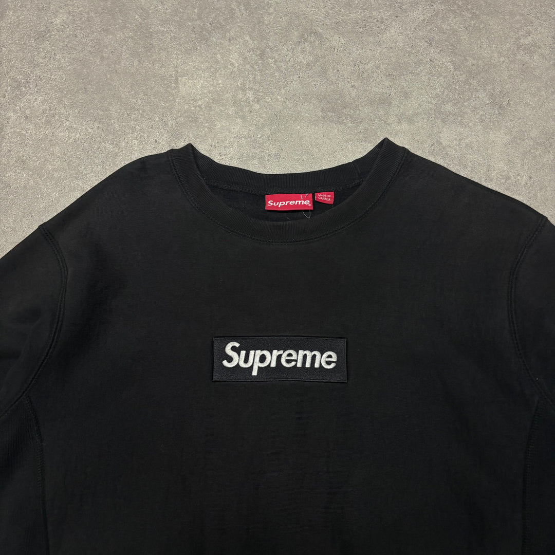 Supreme Box Logo Black Crewneck Sweatshirt (M)