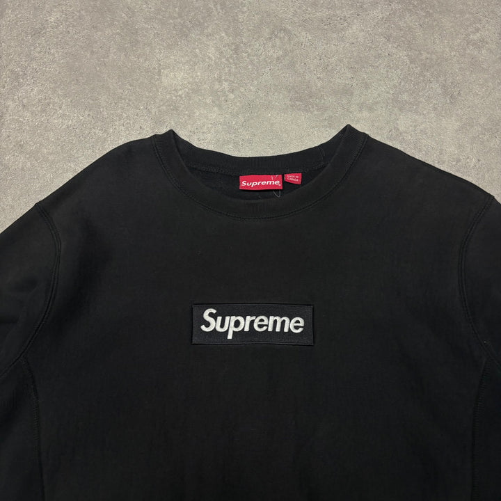 Supreme Box Logo Black Crewneck Sweatshirt (M)