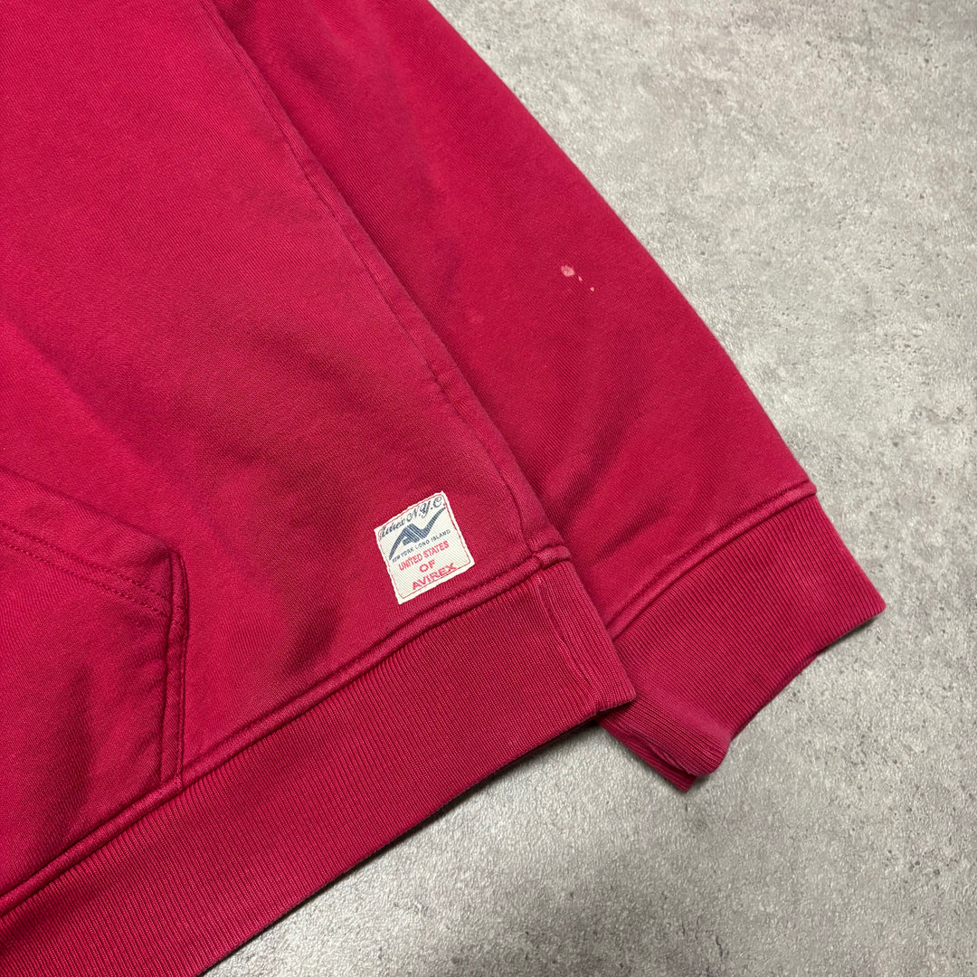 Vintage Avirex Red Full Zip Hoodie (XXL)