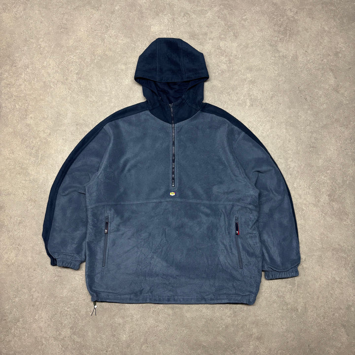 Vintage Nike Tn Reversible Dark Blue Fleece Hoodie (XL)