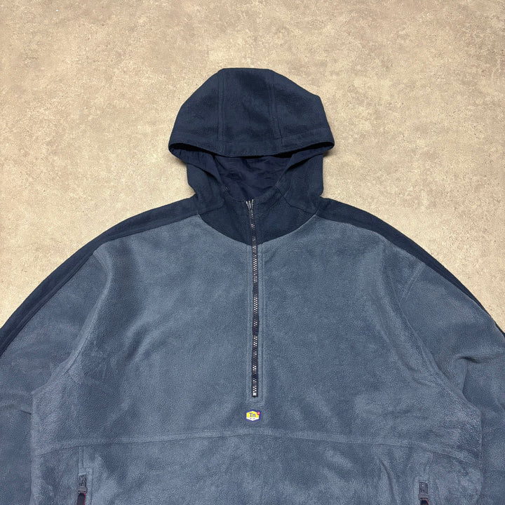 Vintage Nike Tn Reversible Dark Blue Fleece Hoodie (XL)