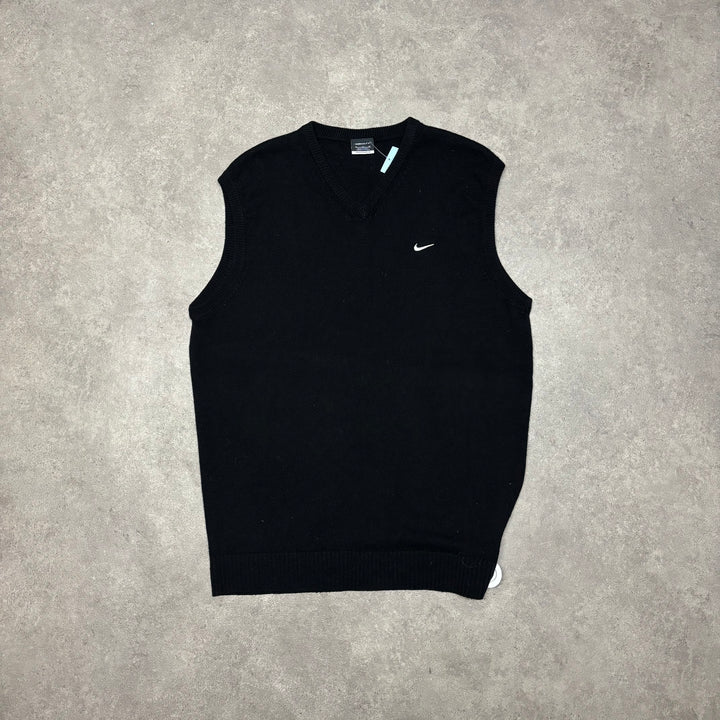 Vintage Nike Golf Black Knitted Sweater Vest (XL)