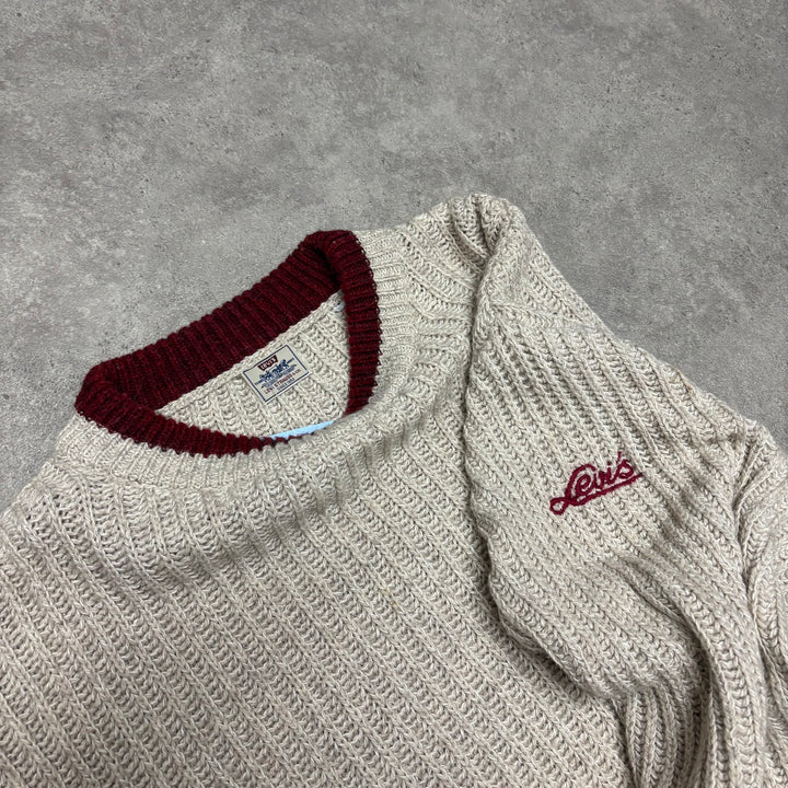 Vintage Levis Grey Heavy Knitted Sweater (L)