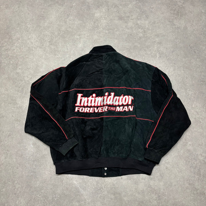 Vintage Nascar Suede Black Racing Jacket (XXL)