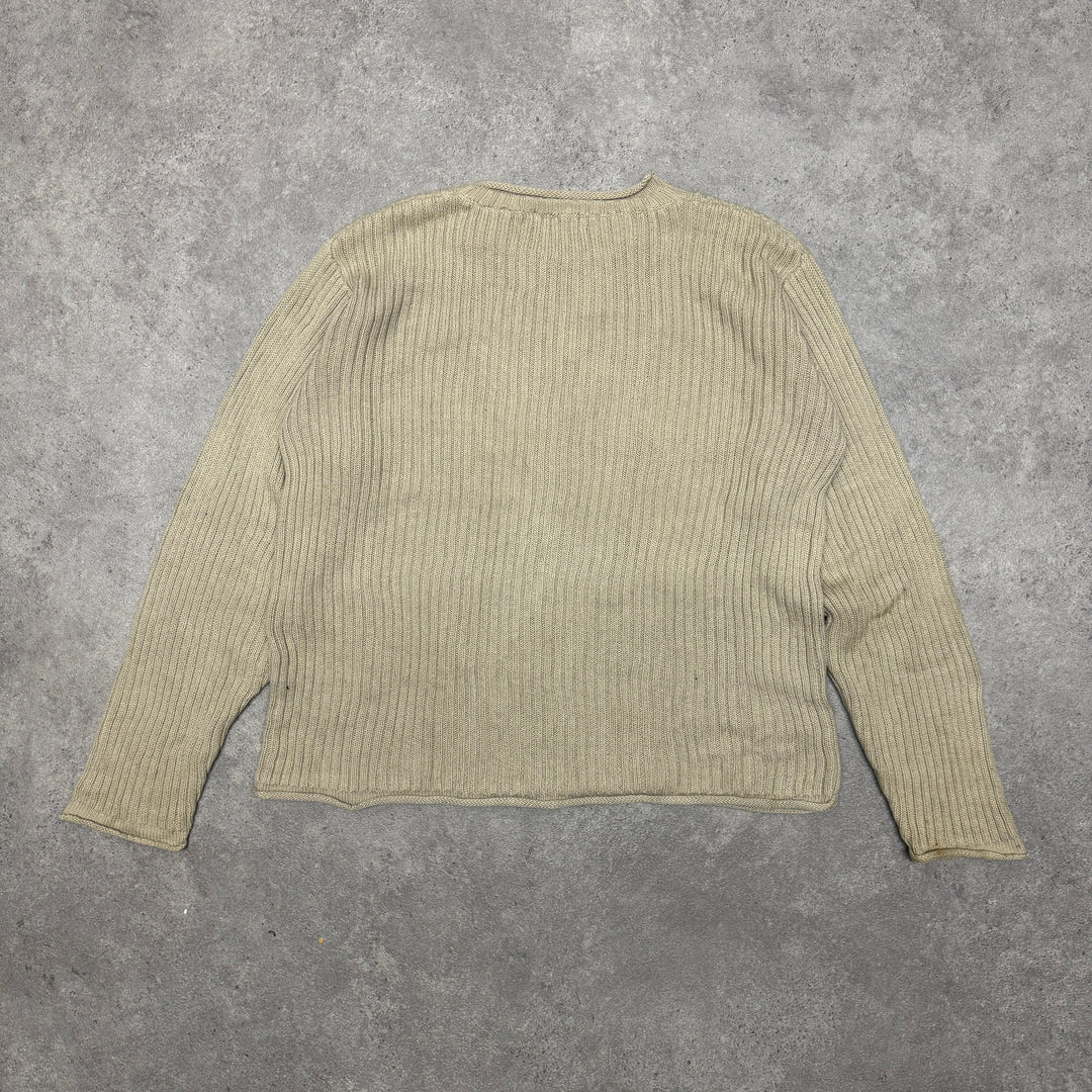 Polo Ralph Lauren Crew Neck Knit Jumper Size M Beige