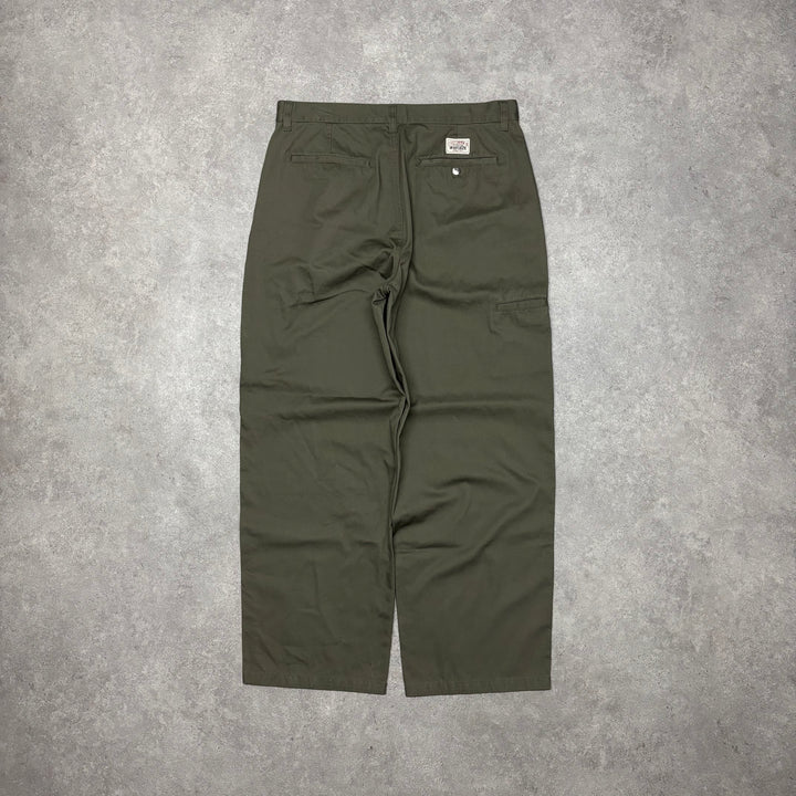 Stussy Workgear Khaki Loose Fit Trousers (34x30)