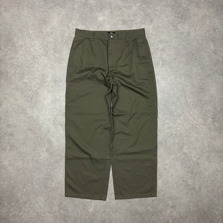 Stussy Workgear Khaki Loose Fit Trousers (34x30)
