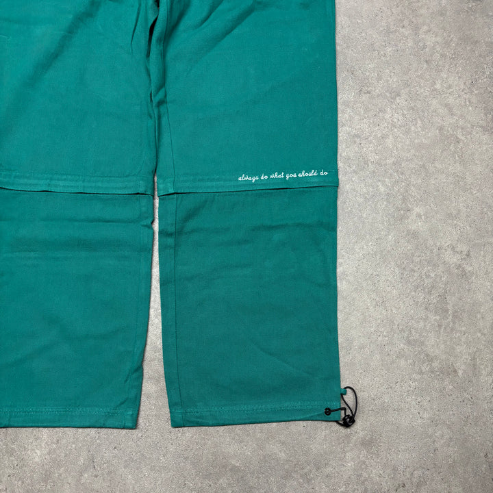 Always Do What You Should Do Turquoise Detachable Leg Loose Fit Trousers (L)