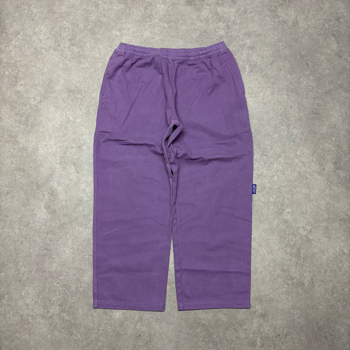 Always Do What You Should Do Purple Relaxed Canvas Trousers (L)