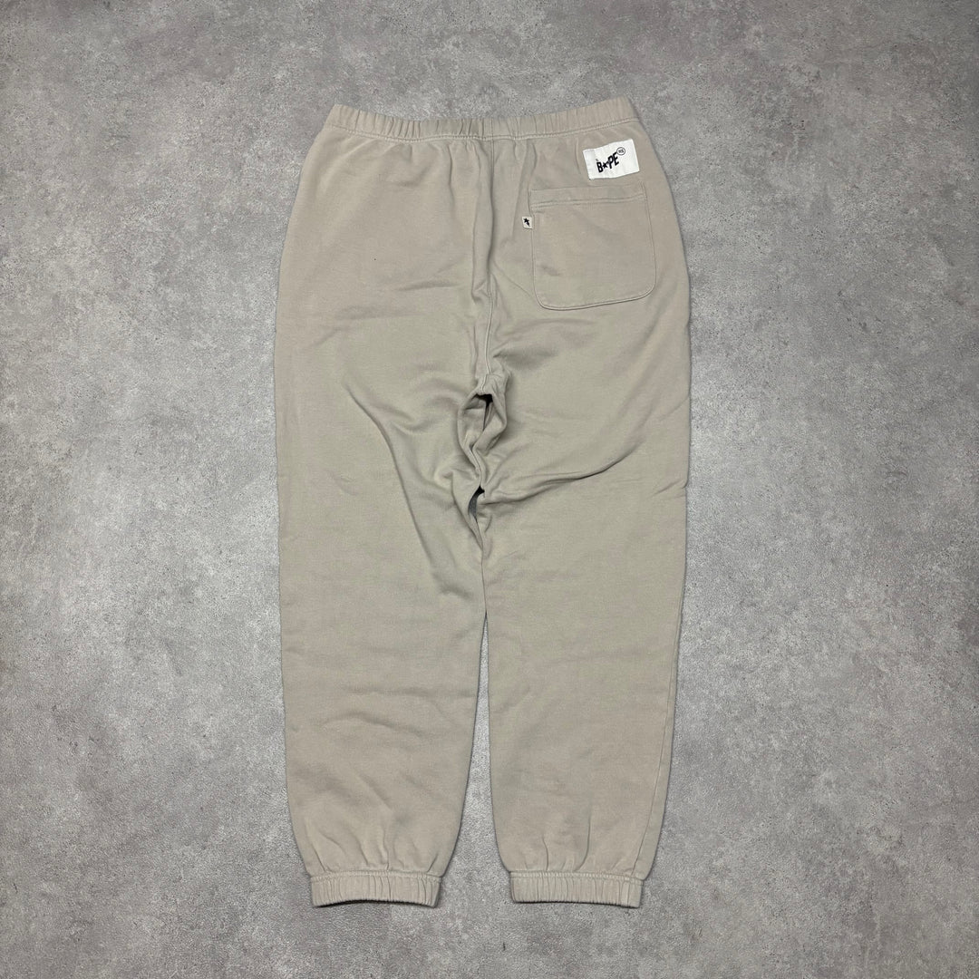 Bape Cream Cotton Joggers (L)