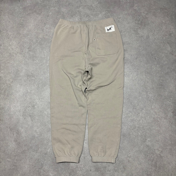 Bape Cream Cotton Joggers (L)