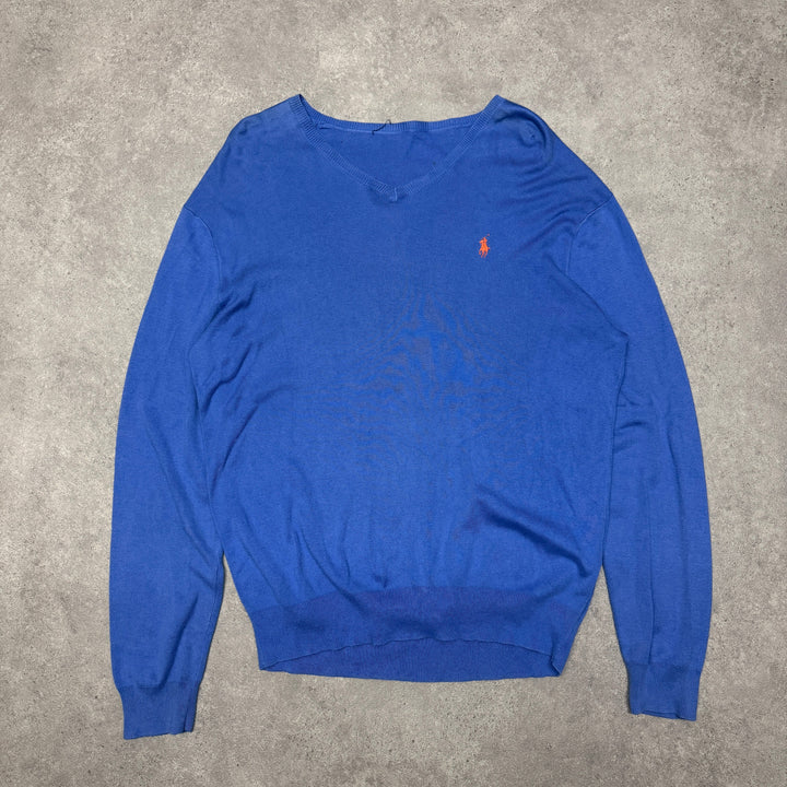 Polo Ralph Lauren Crew Neck Jumper Size L Blue