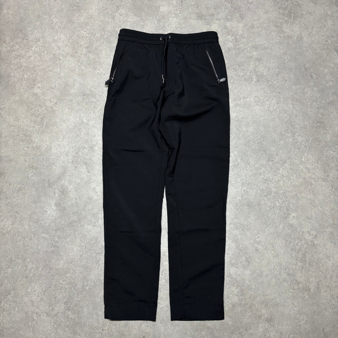 Vintage Burberry Black Elastic Waist Trousers (50)