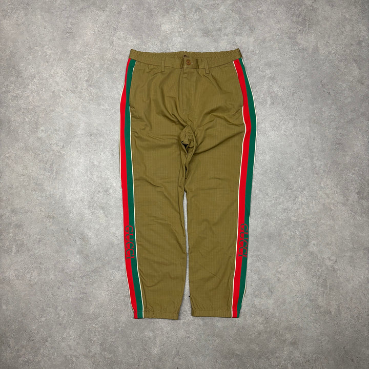 Gucci Yellow Logo School Uniform Joggers (50)