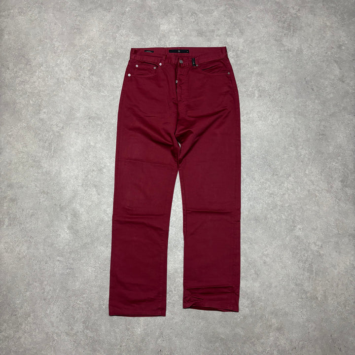 Vintage Stone Island Straight Fit Burgundy Trousers (33x30)