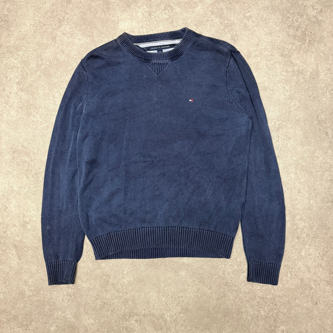 Tommy Hilfiger Crew Neck Knit Jumper Size M Navy