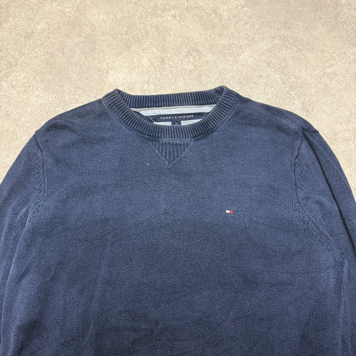 Tommy Hilfiger Crew Neck Knit Jumper Size M Navy