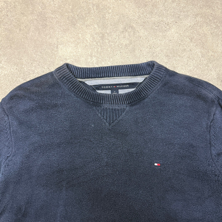 Tommy Hilfiger Crew Neck Knit Jumper Size M Navy