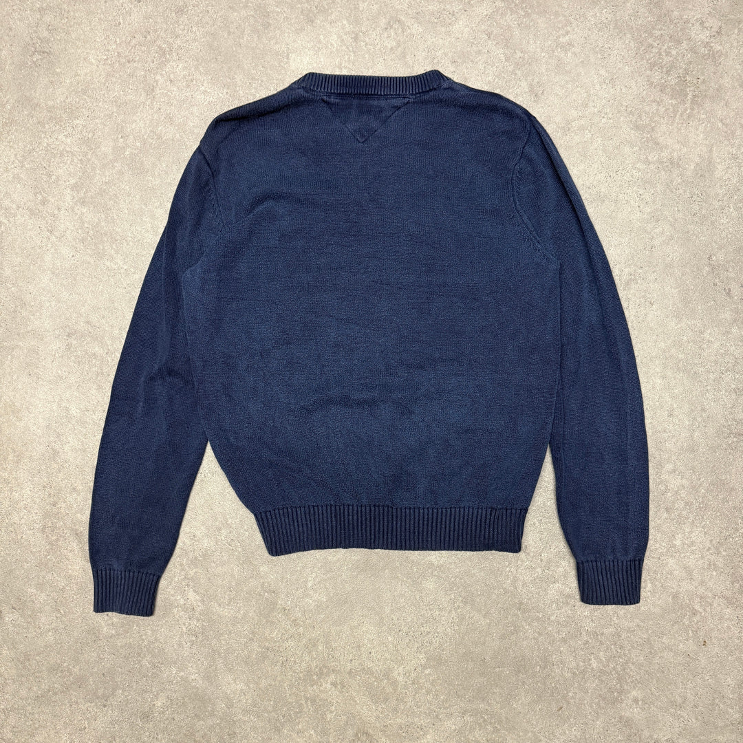 Tommy Hilfiger Crew Neck Knit Jumper Size M Navy