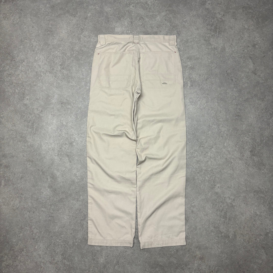 Vintage Quiksilver Beige Straight Fit Trousers (M)