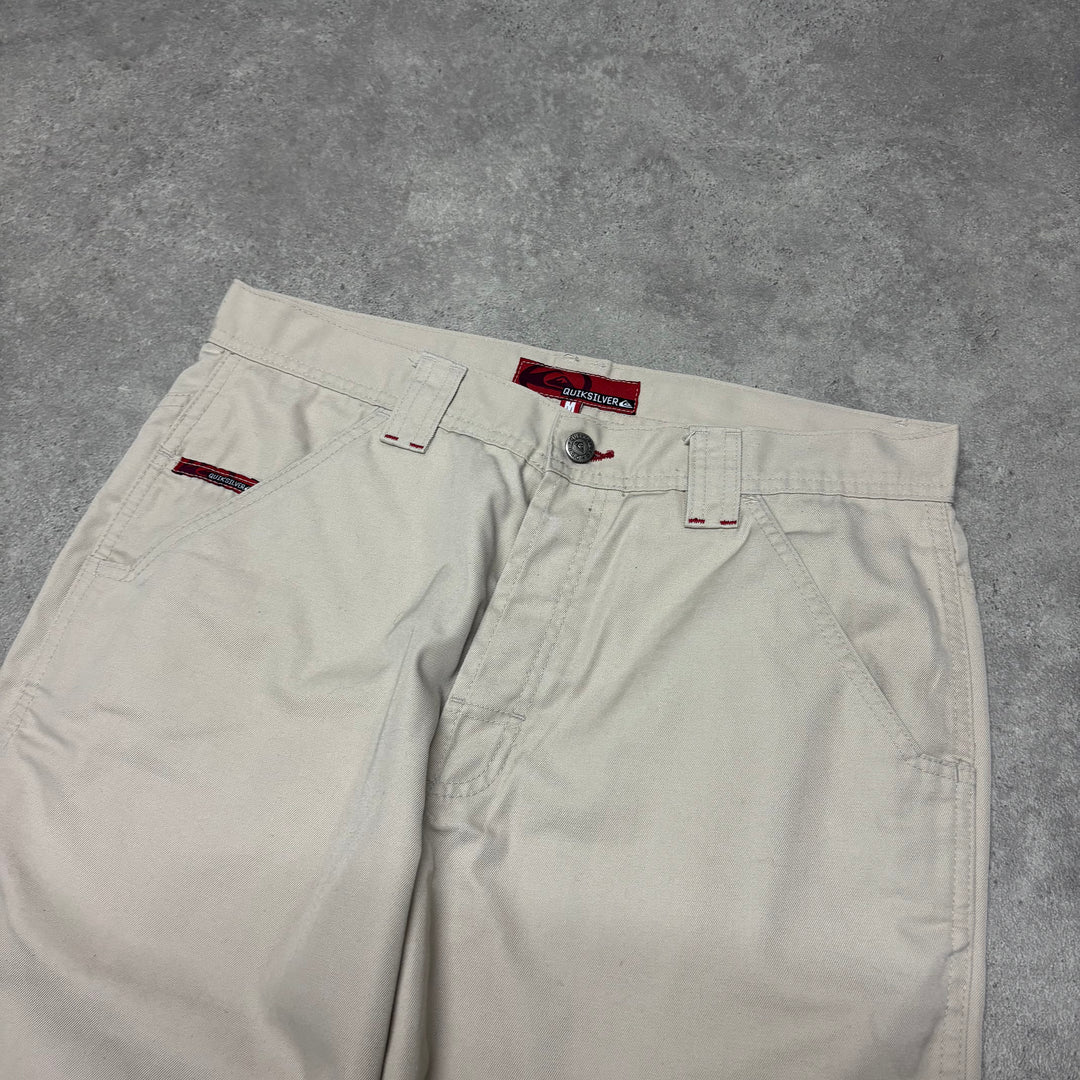 Vintage Quiksilver Beige Straight Fit Trousers (M)