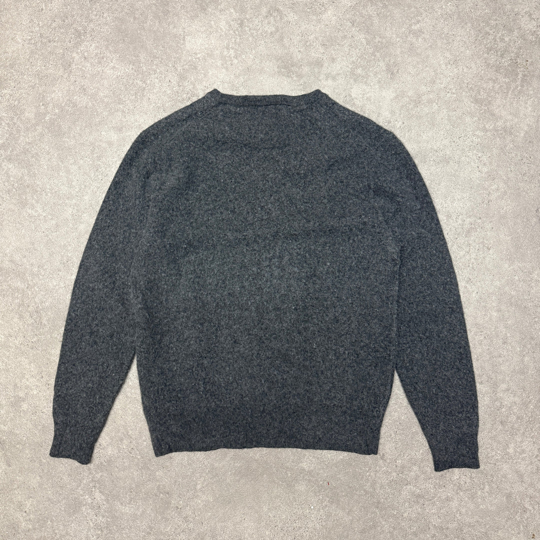 Polo Ralph Lauren Crew Neck Wool Jumper Women Size L (Fit M ) Grey