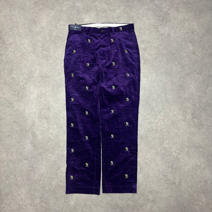 Vintage Polo Ralph Lauren Monogram Purple Trousers (36x32)