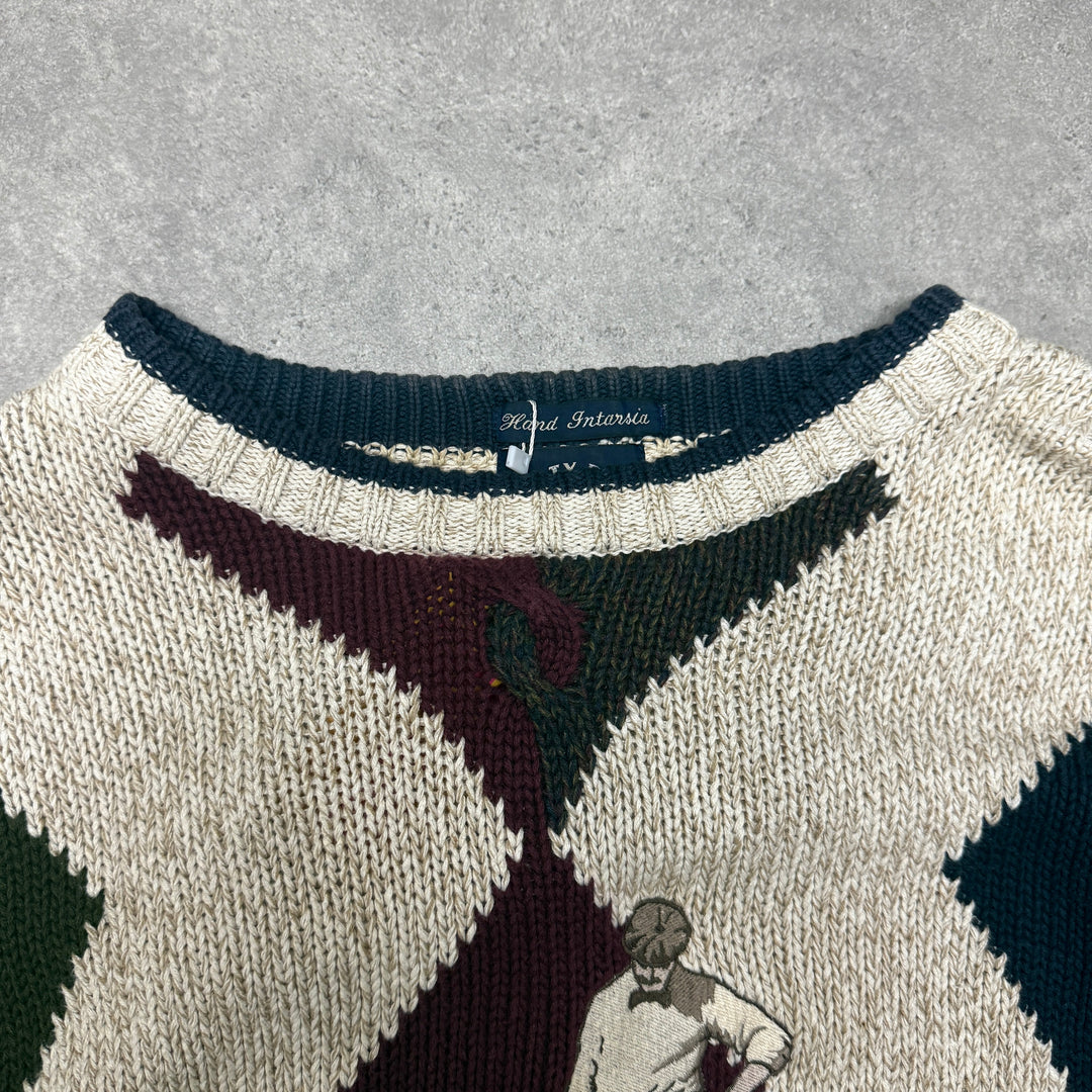 Salty Dog Crew Neck Knit Jumper Size XL Cream