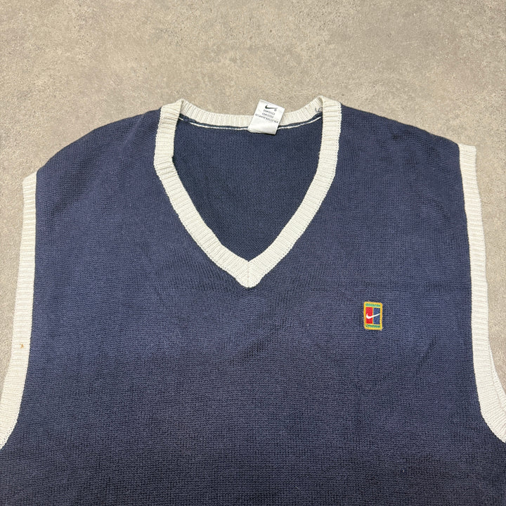 Vintage 90s Nike Court Challenge Vest Size XL Navy