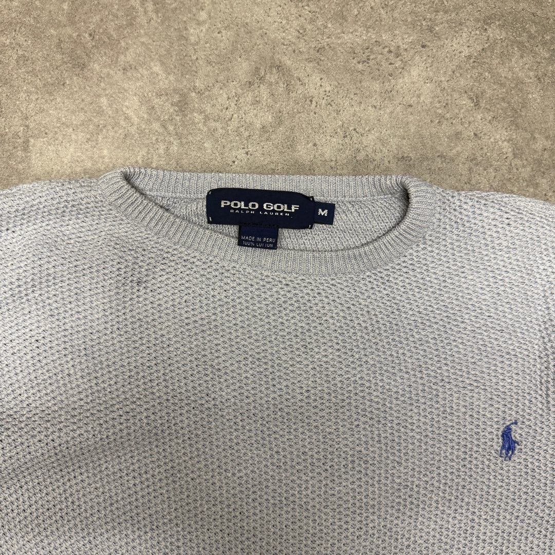 Polo Ralph Lauren Crew Neck  Knit Jumper  Size M Light Grey