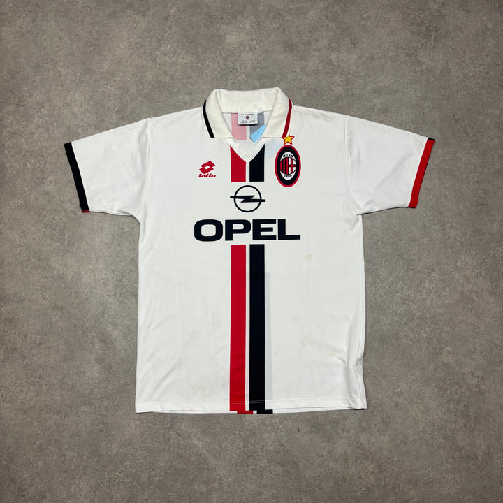 96-97 Vintage Lotto AC Milan Away Football Top (L)