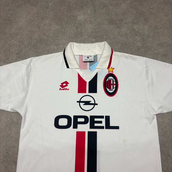 96-97 Vintage Lotto AC Milan Away Football Top (L)