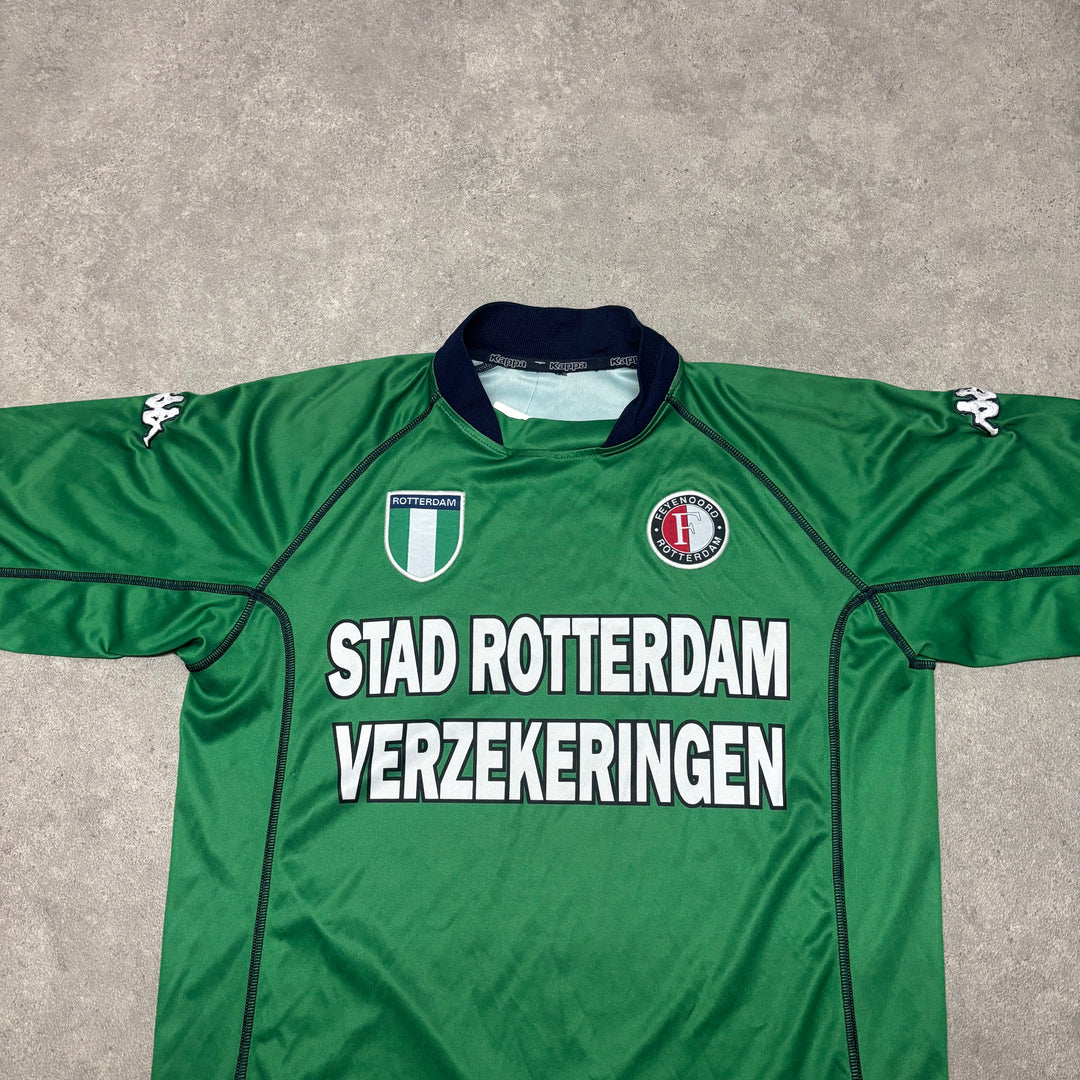 00-02 Vintage Kappa Feyenoord Green Football Shirt (S)