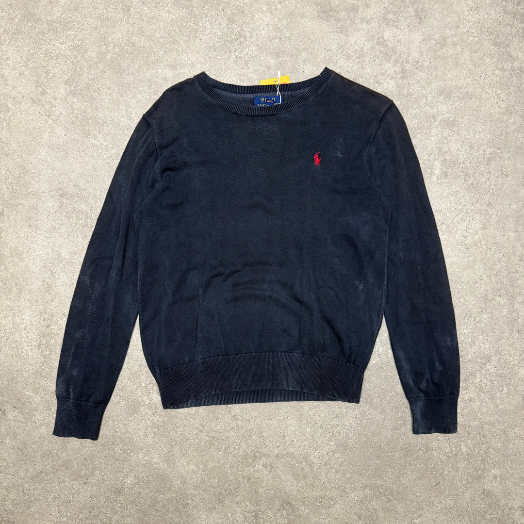 Polo Ralph Lauren Crew Neck  Jumper Women  Size L  Navy