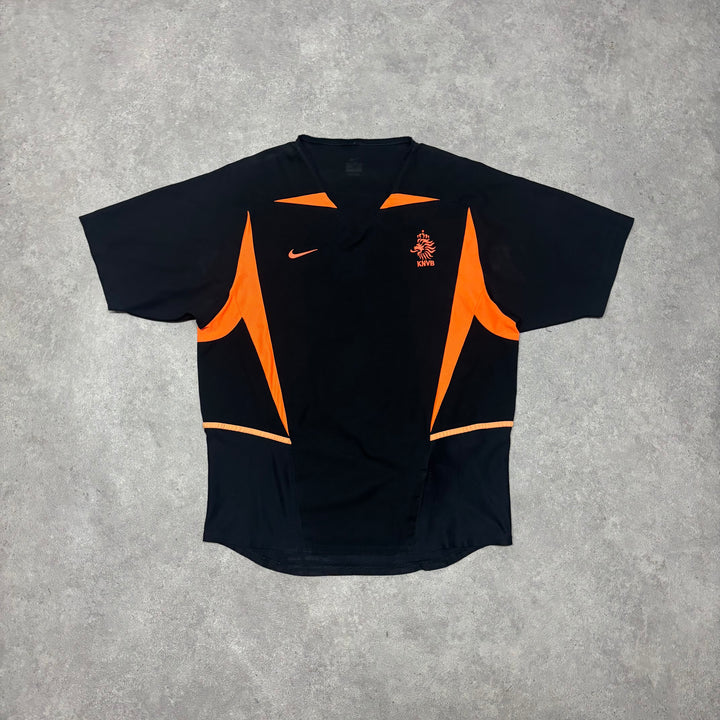 2004-2006 Vintage Nike Netherlands Black Away Football Top (XL)