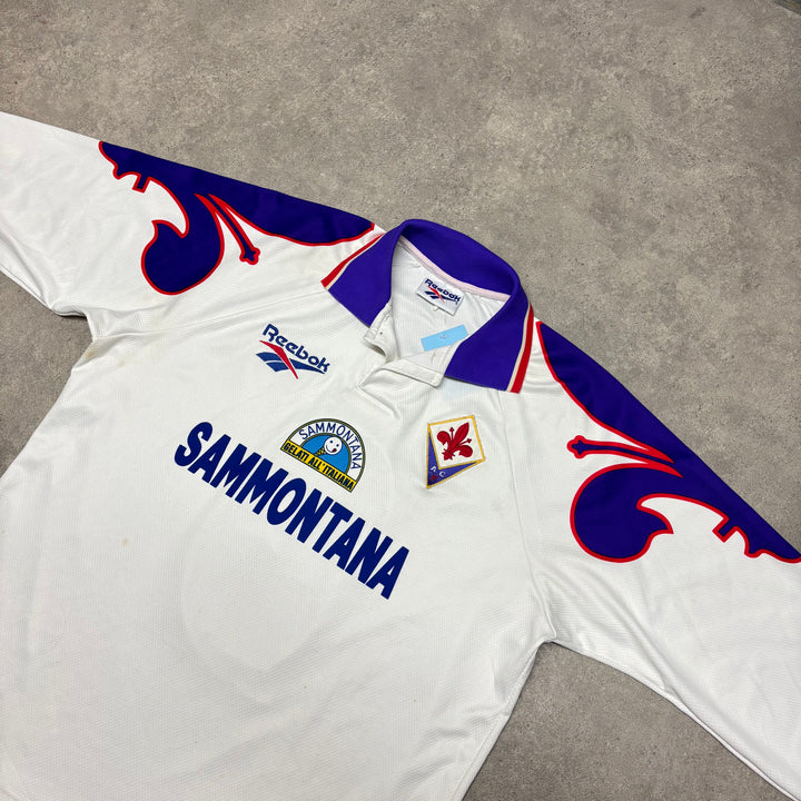95-96 Vintage Reebok Fiorentina Batistuta White Away Kit (M)