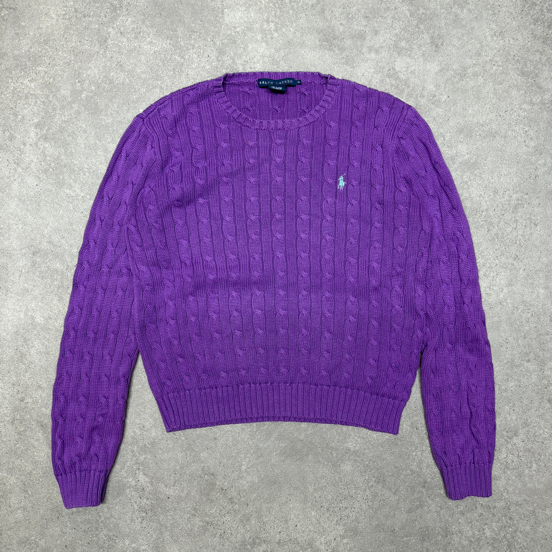 Polo Ralph Lauren Crew Neck  Jumper Women  Size XL  Purple