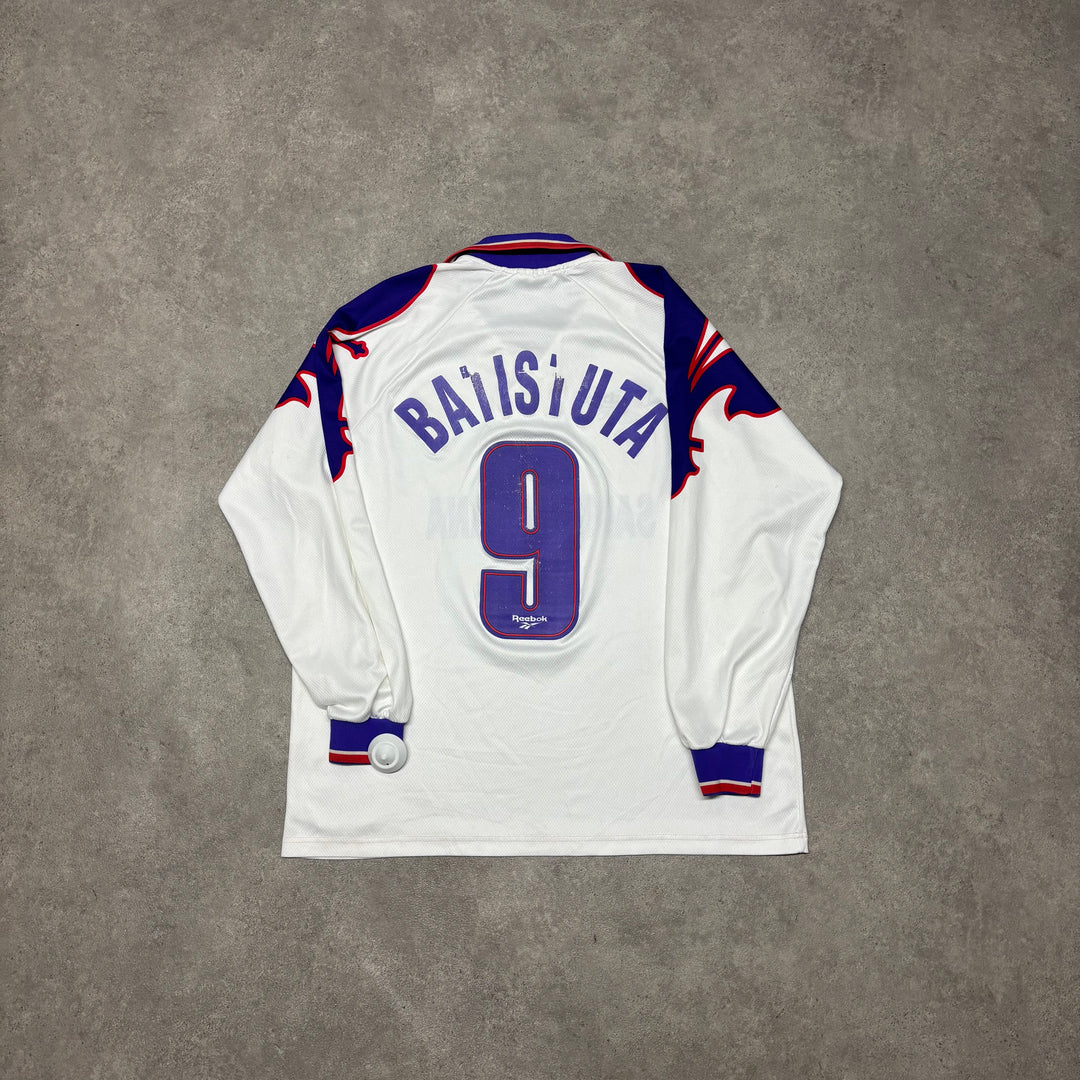 95-96 Vintage Reebok Fiorentina Batistuta White Away Kit (M)