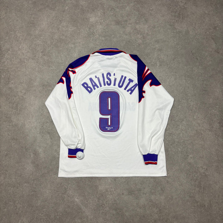 95-96 Vintage Reebok Fiorentina Batistuta White Away Kit (M)