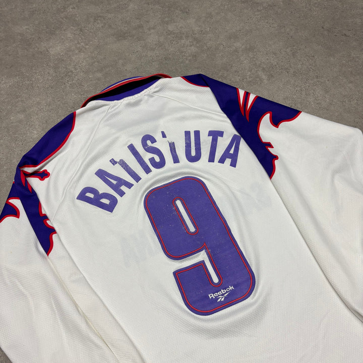 95-96 Vintage Reebok Fiorentina Batistuta White Away Kit (M)