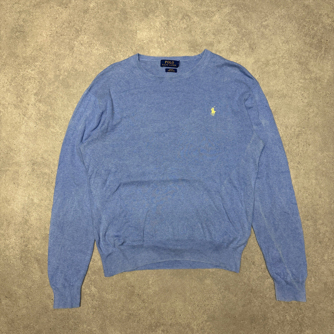 Polo Ralph Lauren Crew Neck  Jumper  Size M Light Blue