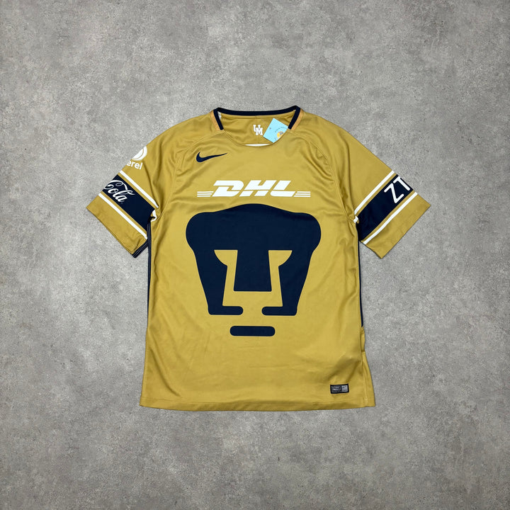Vintage Nike UNAM Gold Away Football Shirt (L)