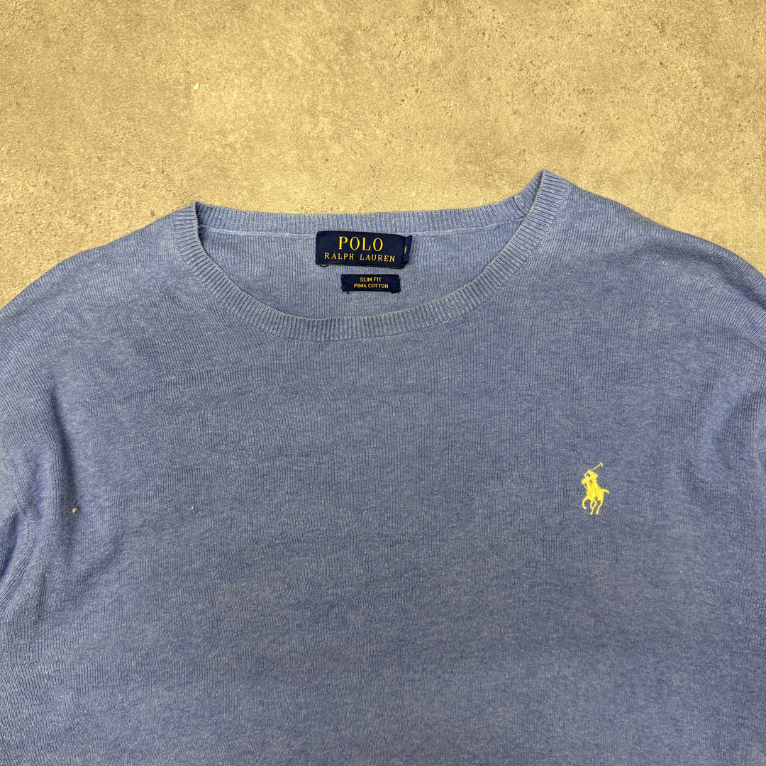 Polo Ralph Lauren Crew Neck  Jumper  Size M Light Blue