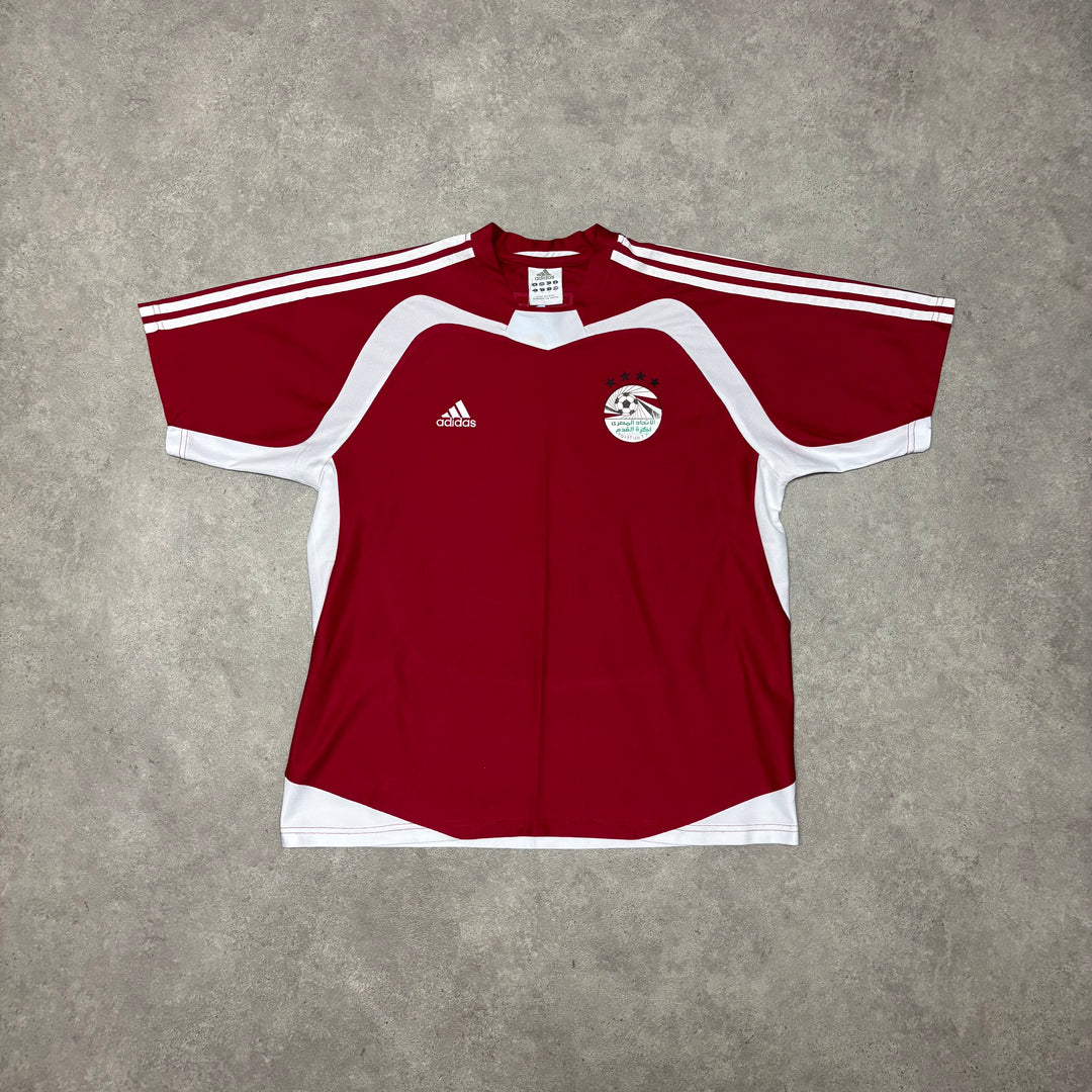 04-05 Vintage Adidas Egypt Red Home Football Shirt (L)