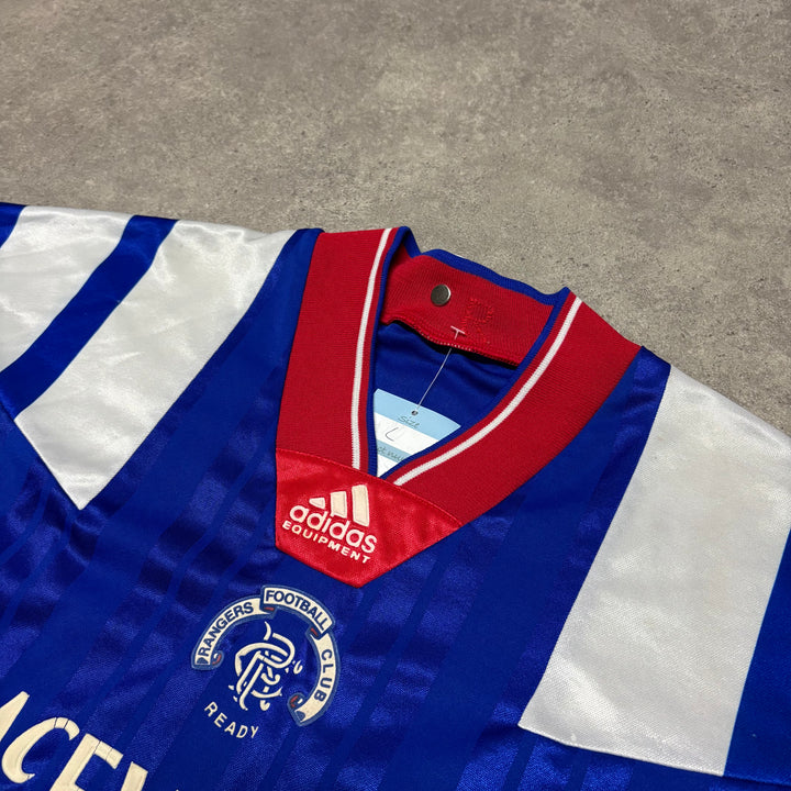 92-94 Vintage Adidas Rangers Home Football Shirt (L)